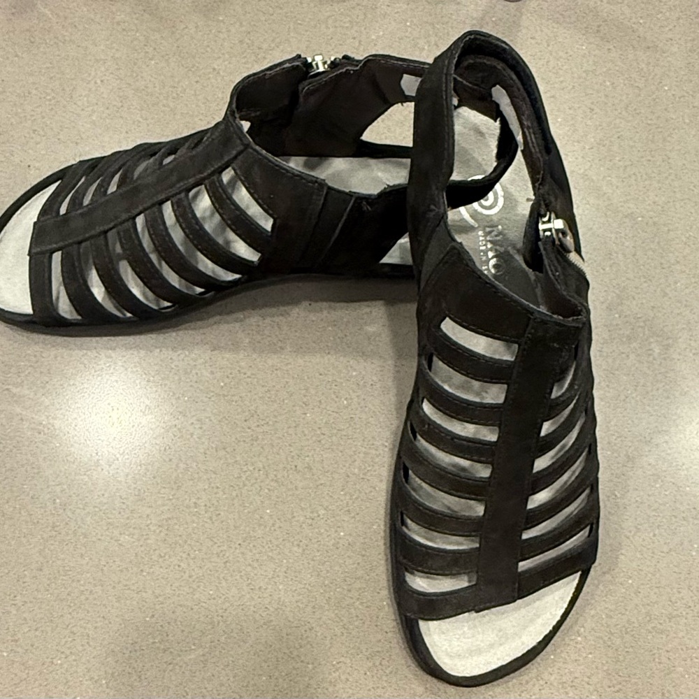 Naot Black Leather Sandals